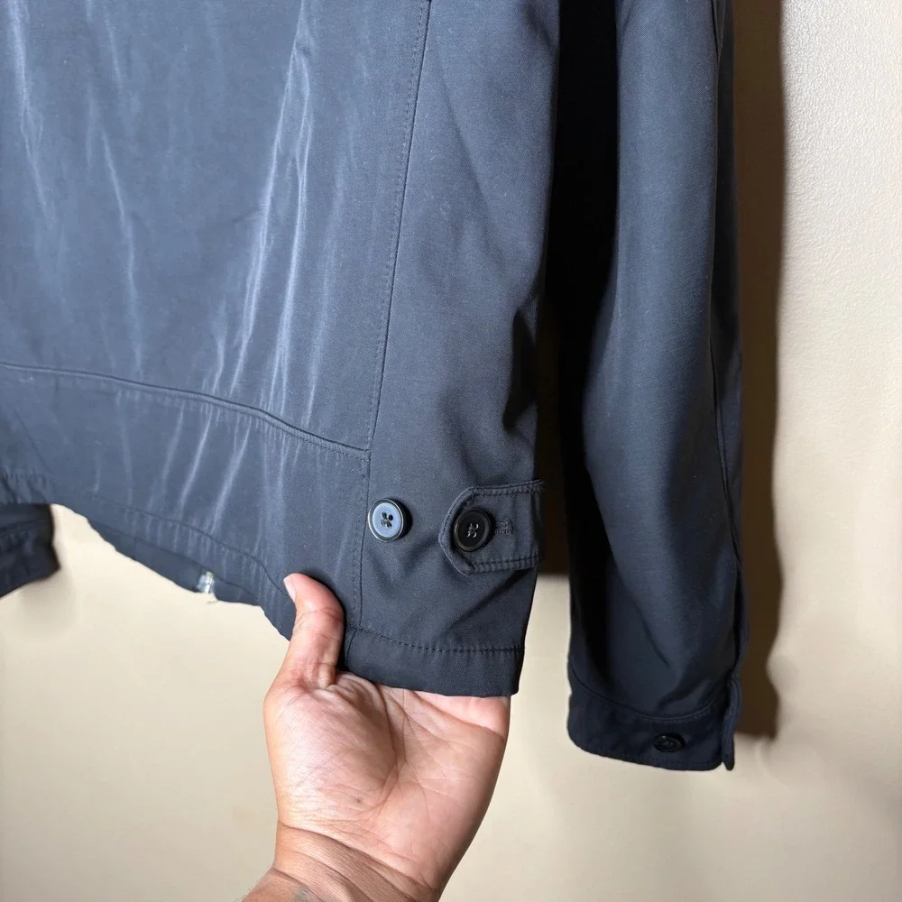 Banana Republic Mens Navy Blue Jacket Mock Neck Full Zip Size M Performance